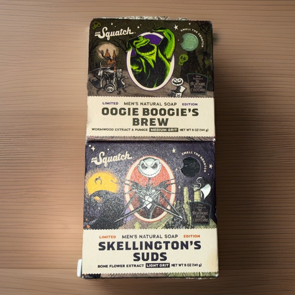 Dr Squatch Oogie Boogie's Brew & Skellington's Suds Soap Bar Limited Edition NEW